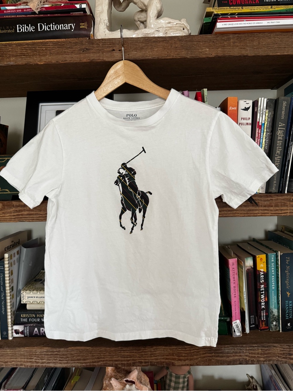 Polo by Ralph Lauren White Tee with Black Polo Player Logo